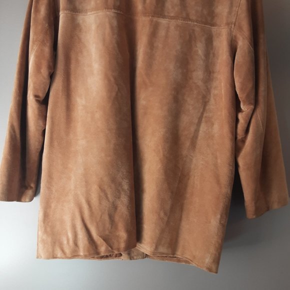 Danier Tan Suede Trench Coat - Picture 8 of 16